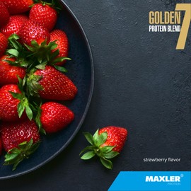 Maxler Golden 7 Protein Blend - Protein Powder for Muscle Gain & Recovery - Strawberry Protein Powder 2 lb