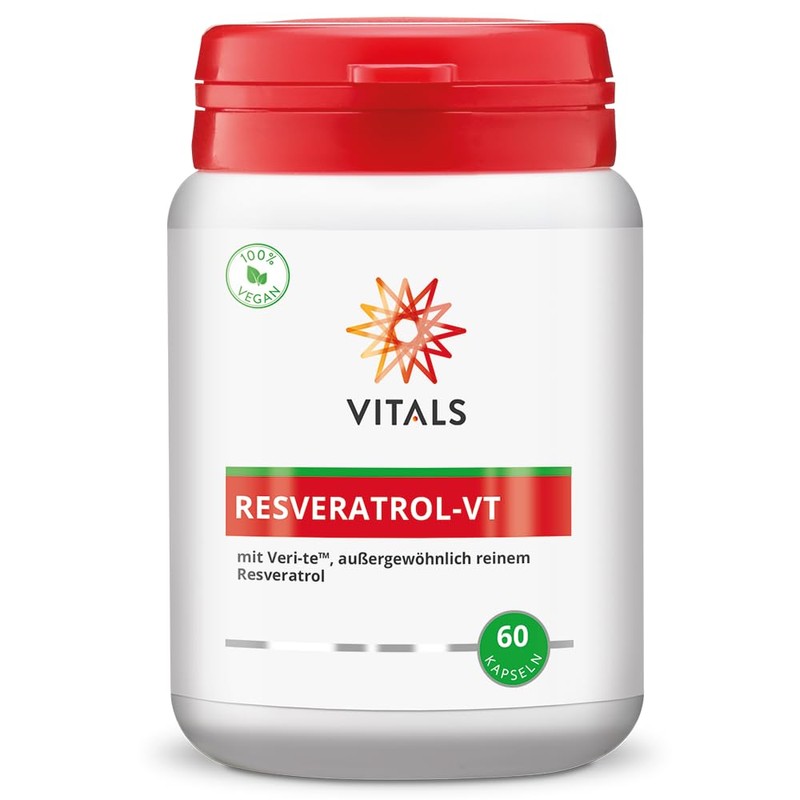 Vitals - Resveratrol VT 60 Capsules, Exceptionally Pure Resveratrol. High