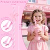 24 Reusable Crazy Drinking Straws for Kids Pink Bow Birthday