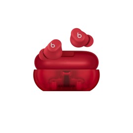beats Audífonos Solo Buds inalámbricos Bluetooth 12 Horas de Compatibilidad con Apple y Android Micrófono Integrado, Rojo cristalino