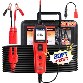 Autel PowerScan Automotive Circuit Tester, Power Circuit Probe Tool, 12-24V Electrical Short Open Breaker Circuit Finder, AC/DC Current Resistance, Duty Cycle, & 20FT Extension Cord, for 99% Cars