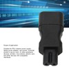 4Pcs IEC320 C14 to IEC320 C7 Power Adapter Universal Black