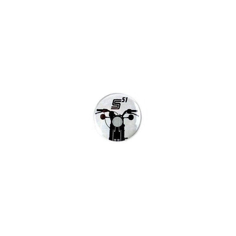 Simson Button Badge "S51" Diameter 25 mm, Metal