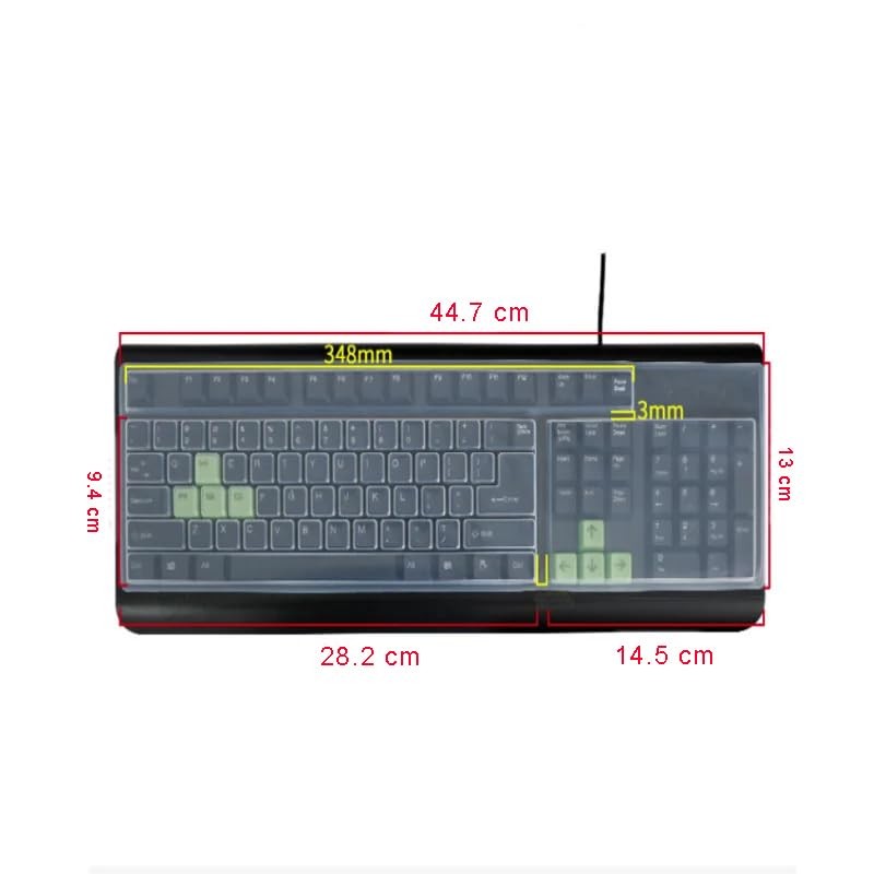 Silicone Keyboard Cover Skin Protector for Standard Size Computer/Desktop/PC with