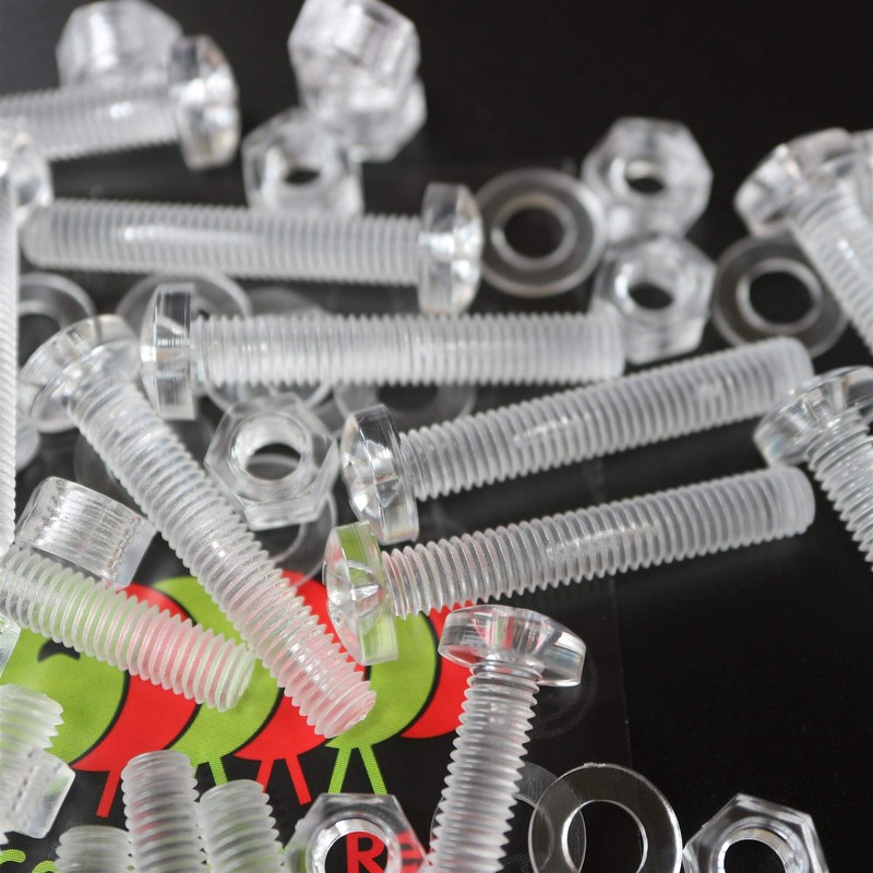 Pack of 60 Transparent Clear Plastic Acrylic M5 x 30mm