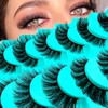 7 Pairs of 3D False Eyelashes, Cat Eye, Fluffy Volume,