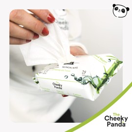 The Cheeky Panda - Unscented Face Wipes | Pack of 25 Wipes | Makeup Remover, Hypoallergenic, Eco-Friendly, Super Soft, Skin Friendly & Sustainable