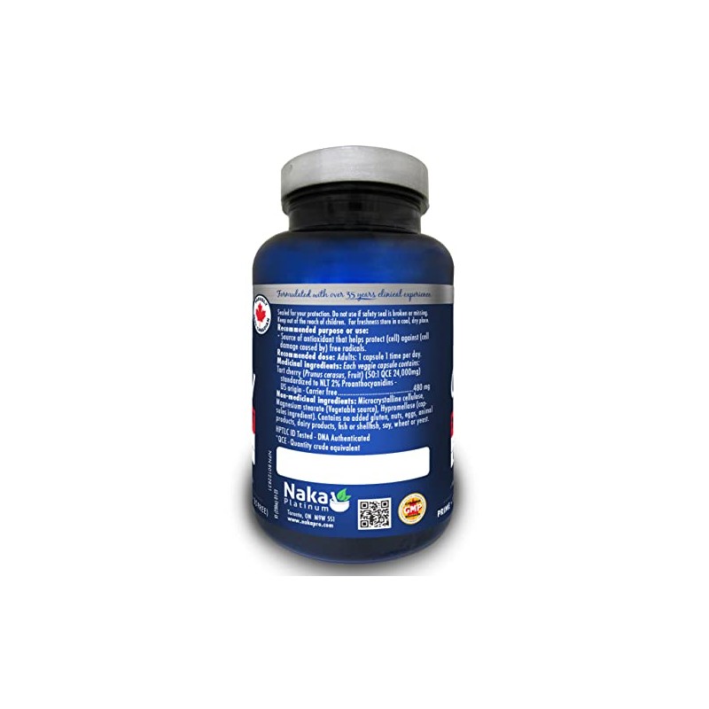 NAKA Naka Platinum Tart Cherry, 24000mg QCE, 480mg Extract, Antioxidant,