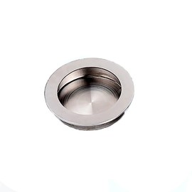 TopHomer Recessed Sliding Pull Door Handles, Stainless Steel Hidden Flush Finger Pull Handle with Screws for Residential and Commercial (Circle-50mm)