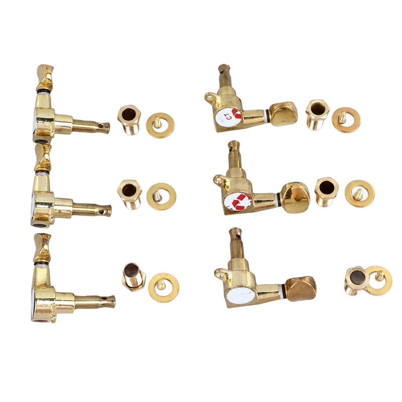 6Pcs Full Closed Guitar Tuning Key Accurate Fast Operation Stable