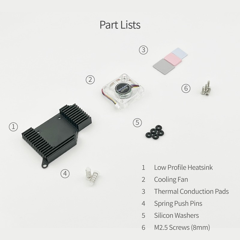 ElectroCookie Raspberry Pi 5 Active Cooler, CPU Heatsink with Temperature-Controlled
