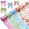 Suncalla 6 Roll 30 Yards Pastel Christmas Ribbon Wired 2.5