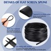 LEIFIDE Flat Screen Spline 0.315 Width Vinyl Window Screen Spline