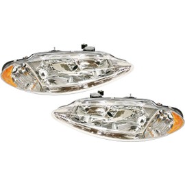 Evan Fischer Driver and Passenger Side Headlight for Dodge Intrepid 1998-2004 Also Fits Chrysler Intrepid Halogen With bulb(s) For 98-99 Models, Also Fits 00-04, For Models With Auto-Leveling System