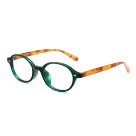 Cyxus Blue Light Filter Glasses Without Prescription Men Women Fashion Computer Protective Glasses Screen Glasses Gaming Glasses 8162, Leopard Print & Green