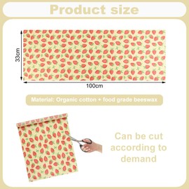 GmeDhc 1 Roll of Beeswax Cloths, Wax Paper for Food, Reusable Beeswax Cloths for Wrapping, Food, Cheese Bread, 100 x 33 cm