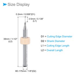 CoCud Micro PCB Drills 0.2mm Advanced Tungsten Carbide PCB Bits for CNC Boring Engraving Machines 2 Sets (Pack of 20)