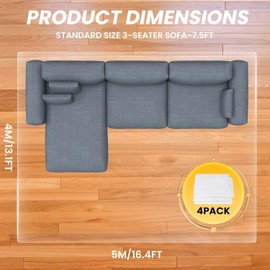 Pack of 3 Painter Masking Film, 4 x 5 m Thick Painting Film, Painter's Tarpaulin, Painter's Cover Film, Transparent Construction Film Made of PE, Large Tarpaulin for Painting, Renovation, Garden