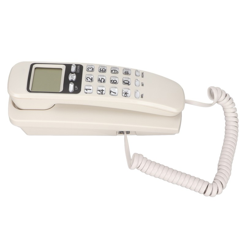Wired Wall Phone Multifunctional Calendar LCD Display Caller ID Landline