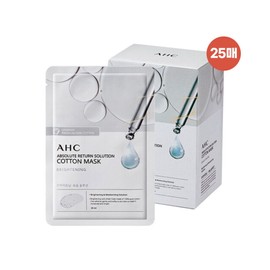 Home Shopping's latest AHC AHC Mask Pack Absolute Return Brightening 25 sheets / 홈쇼핑 최신상 AHC 순면 마스크 팩 앱솔루트 리턴 브라이트닝 25매