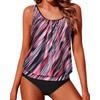 Yonique Traje de baño tankini de dos piezas para mujer,