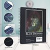 Vanli's Hardcover Black Paper Sketchbook & 12 Pack Ball Point