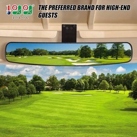 10L0L Universal Golf Cart Rear View Mirror - 16.5" Extra Wide Panoramic 270 Degree for Yamaha EZGO Club Car