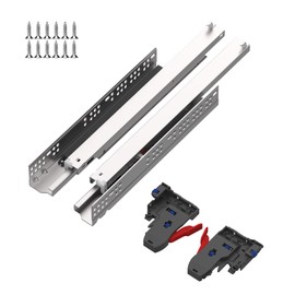 14 Inch 6 Pair Undermount Soft Close Drawer Slides Full Extension Drawer Glides Runners with 3D Locking Device for Frameless Cabinet