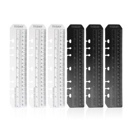 6 Pieces Binder Ruler, Pvc Ruler, Study And Office Supplies, Portable Ruler, Measurement Tools