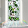 Nuxovilar Stained Glass Camellia Film, 17.7×39.4inch White-Pink Camellias & Green