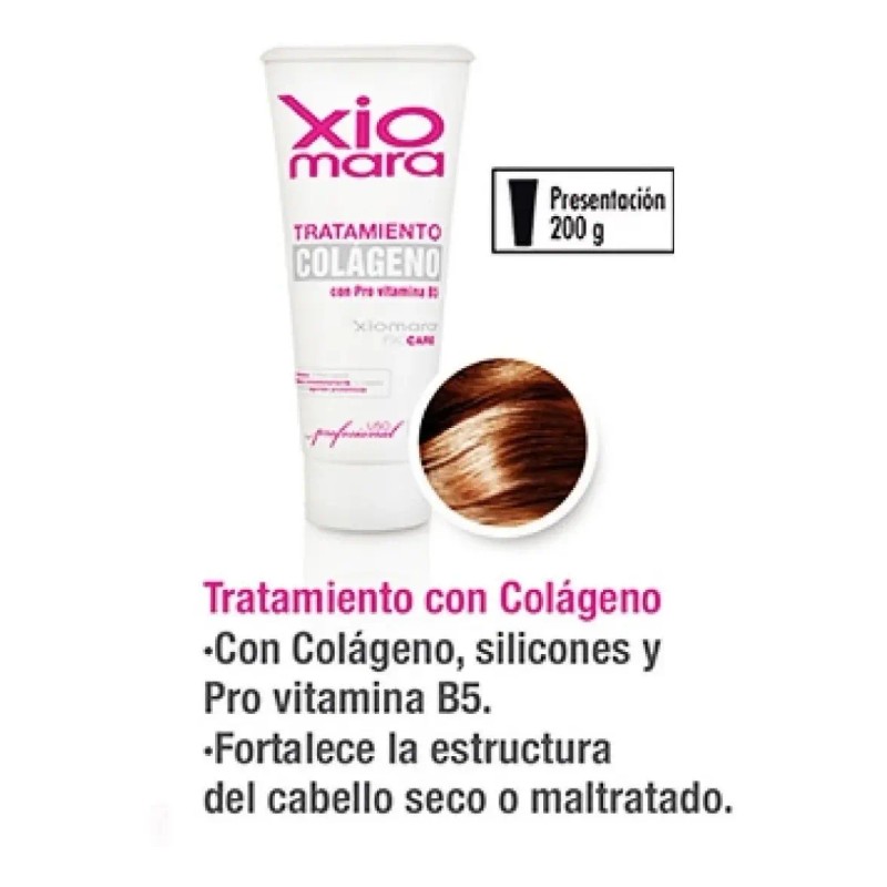 Tratamiento Colageno Cabello Extra Dañado Seco 200 Grs