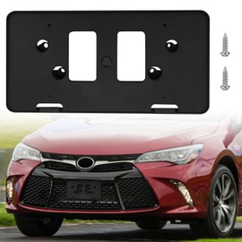 Front License Plate Bracket Compatible with 2015-2017 Toyota Camry SE XSE, Front Bumper License Plate Holder Mounting Frame, Replacement for TO1068131, 7510106040