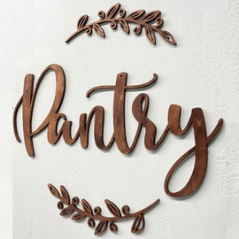 Farmhouse Pantry Sign - Pantry Signs Wall Decor, Pantry Word Door Sign, Rustic Kitchen Sign Pantry Decor For Home (15"x8")