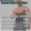 BODYSUNER Waist Trainer Trimmer Sweat Belt Band for Men Lower