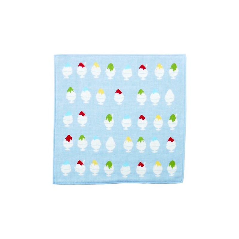 Hamamonyo Washed Towel Handkerchief, Crispy Shaved Ice, Blue