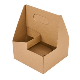 Restaurantware Altalena Drink Carriers 100 Disposable Cup Carriers With Handles - Holds 4 Cups For Delivery Or To Go Kraft Paper Drink Holders Built-In Handle Fits Multiple Beverages