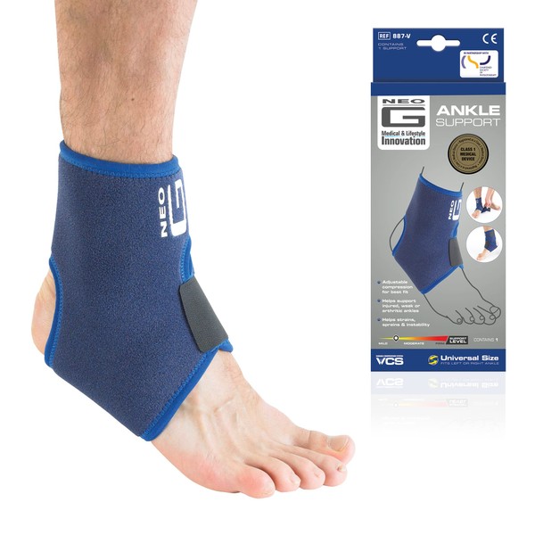 Neo-G Ankle Brace for Sprained Ankle, Weak Ankles, Ligament Damage, Ankle Brace for Arthritis - Adjustable Compression Neoprene Ankle Support - One size - Class 1 Medical Device