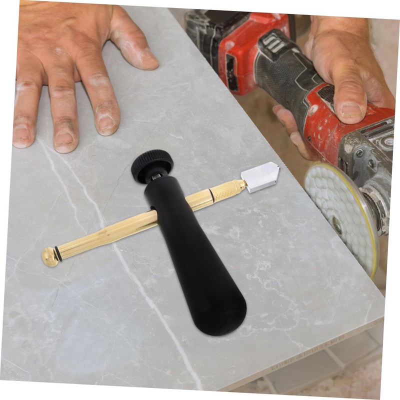 TEHAUX Glass Scorer Power Handle Oil Feed Roller for Mosaic