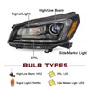 JSBOYAT Halogen Headlight Assembly for 2013-2016 GMC Acadia Projector LED