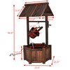 Giantex Wishing Well Water Fountain Rustic Wooden Outdoor Garden Decorative