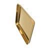 Stainless Steel Rectangular Tray Flat Bottom Plate Restaurant Home Golden