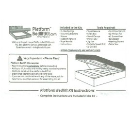 Hatchlift Platform Bedlift Kit - DIY Under Bed Storage Kits - Size Queen Heavy