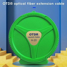 OTDR Dead Zone Eliminator Fiber Optic Transmission Launch Cable Box SC/UPC-SC/UPC 1KM Singlemode Fiber Optic Testing Extension line Transmission Cable Ring Test Tools 1000m Fiber Optic Test Tool