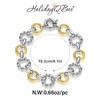 HolidayQbee Silver And Gold Bracelets For Women Two Tone Bracelet