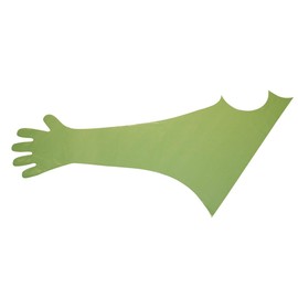 Kerbl 15376 Disposable Gloves with Shoulder Protection Length 120 cm Pack of 50 Green