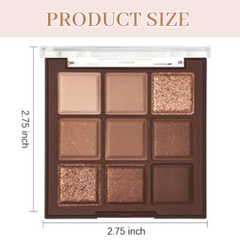 Lilbitty Eyeshadow Palette with High Pigmentation, 9 Colours, Versatile Finishes, Soft Texture, Perfect for Stunning Eye Make-Up Looks and Nail Designs