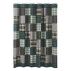 VHC Brands, Pine Grove Plaid Patchwork Shower Curtain, Green, 72x72