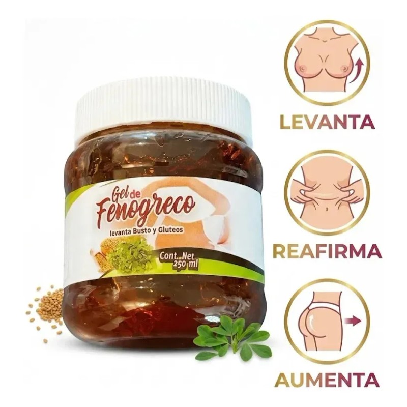 Gel De Fenogreco Aumento Busto Y Glúteos Reafirmante 250ml Manzana