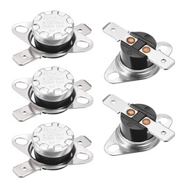 uxcell KSD301 Thermostat 50°C/122°F 10A Normally Closed N.C Adjust Snap Disc Temperature Switch for Microwave,Oven,Coffee Maker 5pcs