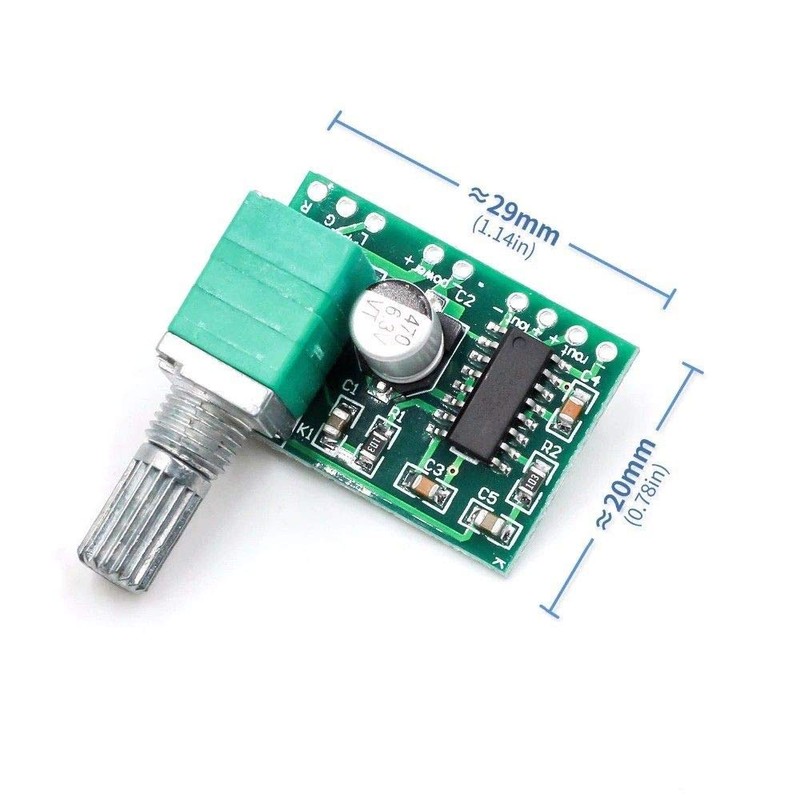 2pcs PAM8403 5V 2 Channel Digital Audio Amplifier with Potentionmeter